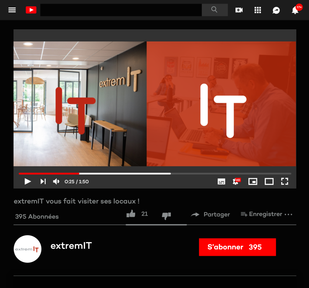 Miniature vidéo youtube :extremIT vous fait visiter ses locaux